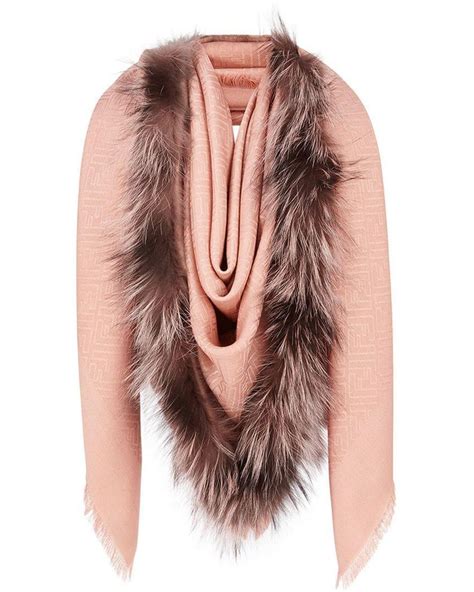 fendi scarf woman|fendi touch of fur shawl.